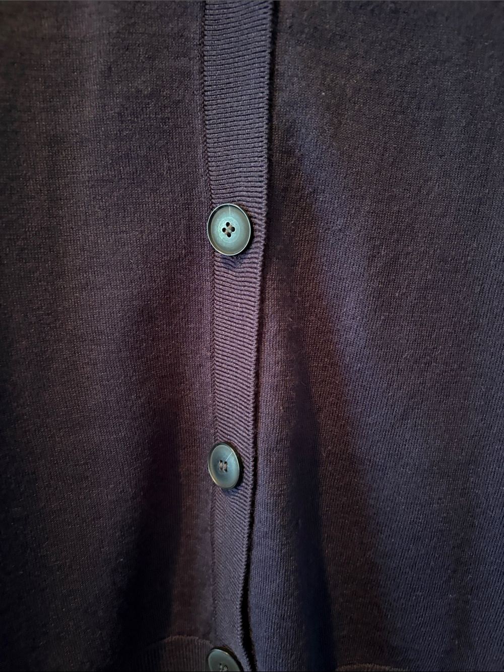 LOFT Navy Long Sleeve Button Cardigan - Picture 2 of 4